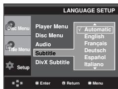 SAMSUNG DVD-P375 - Using the Subtitle Language - 1