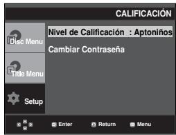 SAMSUNG DVD-P375 - Configuración del niveau de clasificacion - 3