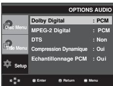 SAMSUNG DVD-P375 - Configuration des options audio - 2
