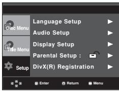 SAMSUNG DVD-P375 - Setting Up the Rating Level - 1