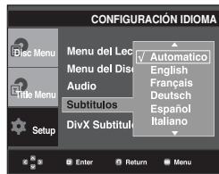 SAMSUNG DVD-P375 - Utilización del idioma de los subtituales - 1