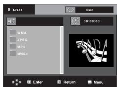 SAMSUNG DVD-P375 - Menu clips pour MP3/WMA/JPEG/MPEG4/CD audio - 1
