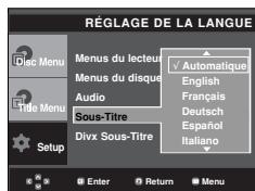 SAMSUNG DVD-P375 - Utilisation de la langue des sous-titres - 1