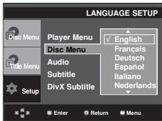 SAMSUNG DVD-P375 - Using the Disc Menu Language - 1