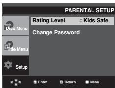 SAMSUNG DVD-P375 - Setting Up the Rating Level - 3