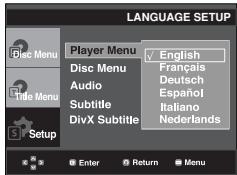 SAMSUNG DVD-P380 - Using the Player Menu Language - 1