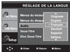 SAMSUNG DVD-P380 - Utilisation de la langue audio - 1