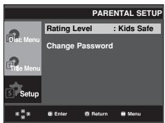 SAMSUNG DVD-P380 - Setting Up the Rating Level - 3