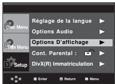 SAMSUNG DVD-P380 - Configuration des options d'affichage - 1