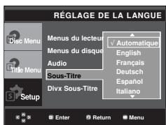 SAMSUNG DVD-P380 - Utilisation de la langue des sous-titres - 1
