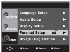 SAMSUNG DVD-P380 - Setting Up the Rating Level - 2