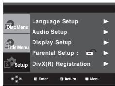 SAMSUNG DVD-P380 - Setting Up the Rating Level - 1
