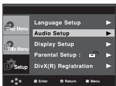 SAMSUNG DVD-P380 - Setting Up the Audio Options - 1