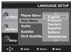 SAMSUNG DVD-P380 - Using the Disc Menu Language - 1