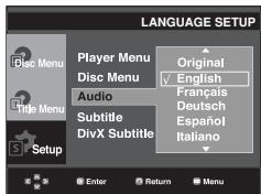 SAMSUNG DVD-P380 - Using the Audio Language - 1