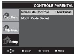 SAMSUNG DVD-P380 - Configuration du niveau d'évaluation - 3