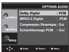SAMSUNG DVD-P380 - Configuration des options audio - 2