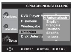 SAMSUNG DVD-P380 - Untertitel-Sprache wahlen - 1