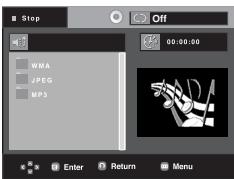 SAMSUNG DVD-P380 - Clips Menu for MP3/WMA/JPEG/MPEG4/CD Audio - 1