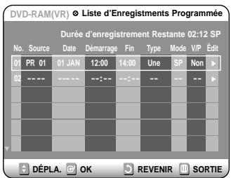 SAMSUNG DVD-R100E - Appuyez sur la touches ▼ pour selectionner “Minuterie Standard” et appuyez ensuite sur la touche OK ou ▷. - 1