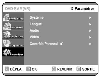 SAMSUNG DVD-R100E - Paramétrage des Options Prise Péritel - 1