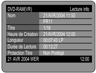 SAMSUNG DVD-R100E - Appuyez sur les touches ▲▼ pour sélectionner “Lecture” et commencer la lecture de la liste de titres puis appuyez sur la touche OK. - 3