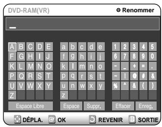 SAMSUNG DVD-R100E - Appuyez sur les touches ▲▼ pour selectionner “Renommer”, puis appuyez sur la touche OK. - 2