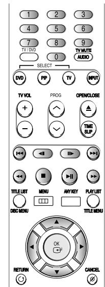 SAMSUNG DVD-R100E - Les touches de la télécommande - 1