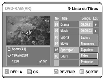 SAMSUNG DVD-R100E - Appuyez sur les touches ▲▼ pour selectionner "Editor", puis appuyez sur la touche OK. - 1