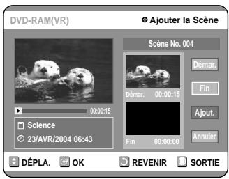 SAMSUNG DVD-R100E - Ajouter une scène - 3