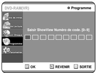 SAMSUNG DVD-R100E - Appuyez sur la touche ShowView. - 1