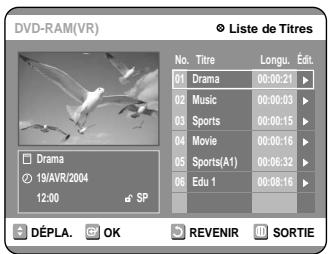 SAMSUNG DVD-R100E - Utilisation de la touche MENU - 1