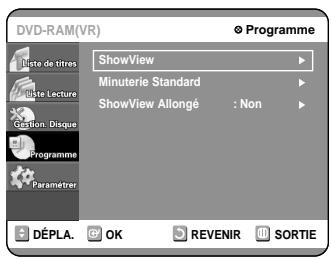 SAMSUNG DVD-R100E - Appuyez sur la touches ▼ pour sélectionner “Programme” et appuyez ensuite sur la touche OK ou ▷. - 1
