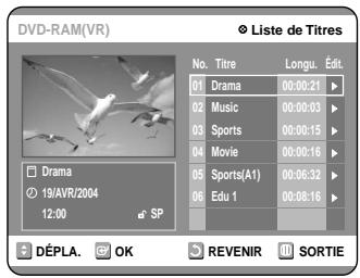 SAMSUNG DVD-R100E - Utilisation de la touche MENU - 1