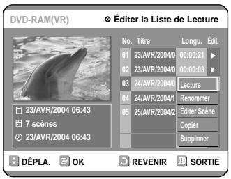 SAMSUNG DVD-R100E - Appuyez sur les touches ▲▼ pour selectionner “Lecture”, puis appuyez sur la touche OK. - 1