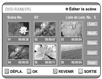 SAMSUNG DVD-R100E - Déplacer une scene (Changer une scene de position) - 4