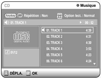 SAMSUNG DVD-R100E - Insérez un CD audio (CD-DA) dans le plateau. - 1