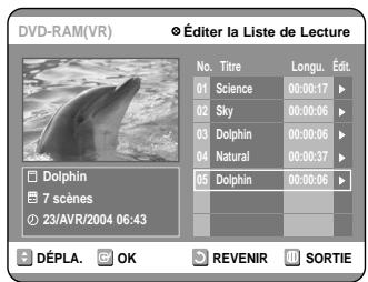 SAMSUNG DVD-R100E - Appuyez sur les touches ▲▼ pour sélectionner "Copier", puis appuyez sur la touche OK. La dernière liste de lecture sélectionnée est copiee. - 2