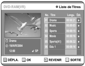 SAMSUNG DVD-R100E - Utilisation de la touche MENU - 1