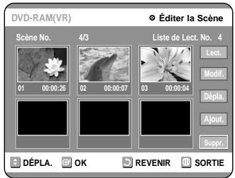 SAMSUNG DVD-R100E - Appuyez sur les touches ▲▼ pour selectionner “Suppr,” puis appuyez sur la touche OK. - 1