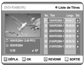 SAMSUNG DVD-R100E - Utilisation de la touche MENU - 1