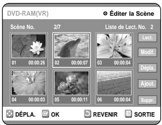 SAMSUNG DVD-R100E - Appuyez sur les touches directionnelles pour selectionner la scène que vous souhaitez dire, puis appuyez sur la touche OK. - 1