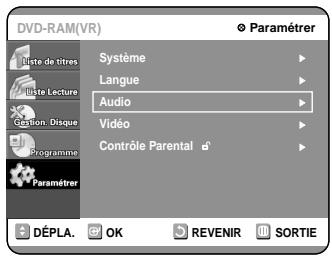 SAMSUNG DVD-R100E - Paramétrage des Options Audio - 1