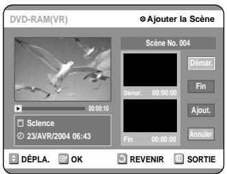SAMSUNG DVD-R100E - Ajouter une scène - 2