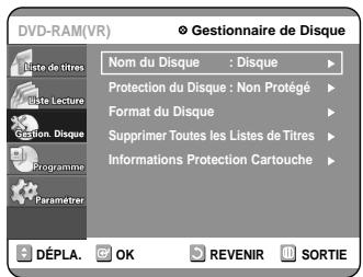 SAMSUNG DVD-R100E - Appuyez sur les touches directionnelles pour selectionner "Enreg.", puis appuyez sur la touche OK. - 1