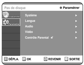 SAMSUNG DVD-R100E - Navigation menu à l'écran - 1