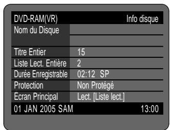 SAMSUNG DVD-R121 - Appuyez sur les touches ▲▼ pour selectionner Lecture, puis appuyez sur la touche OK. - 3