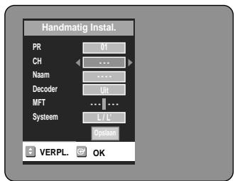 SAMSUNG DVD-R121 - Kanalen voordefiniën met de functie voor handmatig instellen - 6