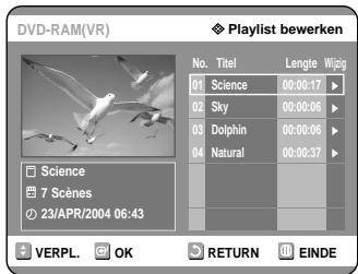 SAMSUNG DVD-R121 - Druk in de stopstand op de knop PLAY LIST. - 1