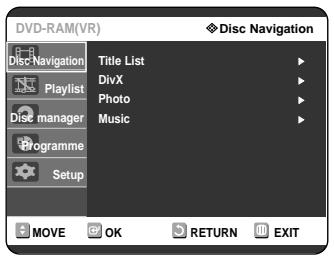 SAMSUNG DVD-R121 - With the unit in Stop mode, press the MENU button. - 1